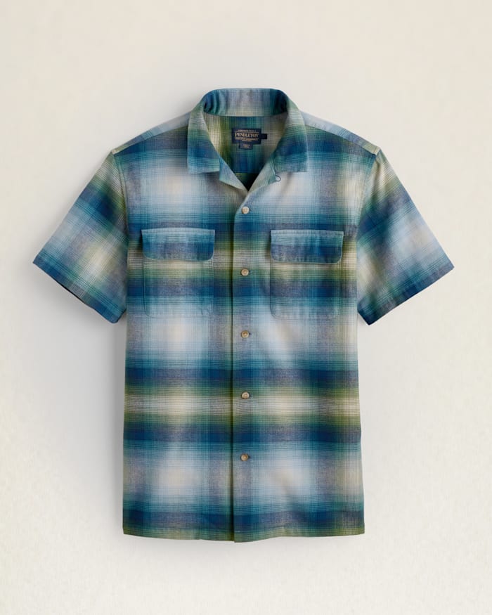 MEN'S SHORT-SLEEVE PLAID COTTON BOARD SHIRT